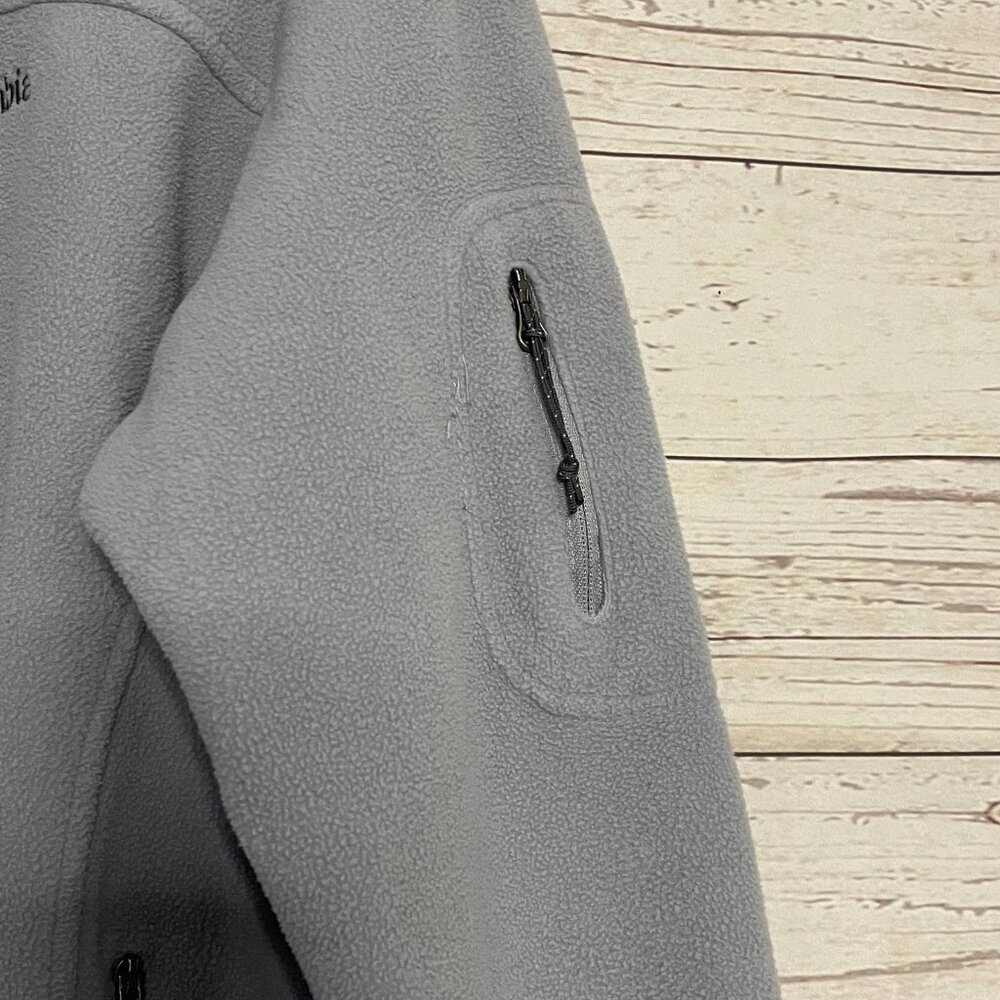 Columbia Light Blue Fleece Zip Up Jacket Size XL - Picture 3 of 7